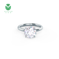 Betterstar IGI GIA Zertifiziert Laborgezüchteter Diamantschmuck 18k Massivgold Weißgold Ringe Runder Brillant Schliff Diamantring