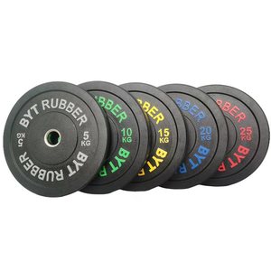 Discos de Goma para Pesas BYT con Logotipo Personalizado, Color LB, 20 kg, Modelo HBB-BL Shandong, para Entrenamiento de Levantamiento de Pesas - Product Image 1