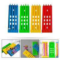 Support de bagues pour pigeons, porte-bagues pour pattes d'oiseaux, en plastique multicolore, capacité de 60 bagues, organisateur, fournitures d'entraînement