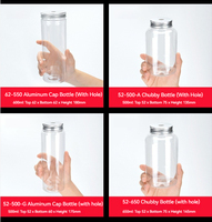 Bouteille en plastique PET transparente pour boissons, bouteilles en plastique jetables avec bouchon à vis pour jus de fruits, boissons gazeuses, thé, soda