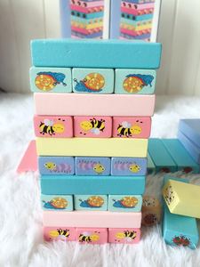 Wholesale Rainbow Animal Tower Macaron Building Blocks Creative Wooden Educational DIY Toy Customized Features Packaged Box Sets - Product Image 4