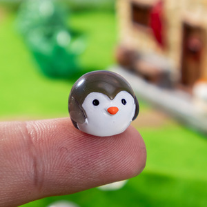 Figurines miniatures animales en boule : <span class=keywords><strong>Lapin</strong></span>, Canard, Ornements en résine phosphorescents, Accessoires décoratifs mignons en colle crème pour DIY - Product Image 3