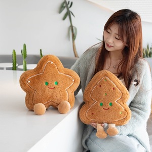 Dibujos animados de algodón Gingerbread Man almohada suave lindo <span class=keywords><strong>galleta</strong></span> hombre muñeco de peluche niños niñas regalo Navidad <span class=keywords><strong>muñeca</strong></span> - Product Image 6
