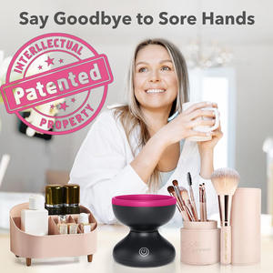 Outil <span class=keywords><strong>magique</strong></span> de modèle enfichable de nettoyeur de brosse de maquillage électrique automatique pour <span class=keywords><strong>Amazon</strong></span> nouveau style de caddie en plastique TPR - Product Image 5