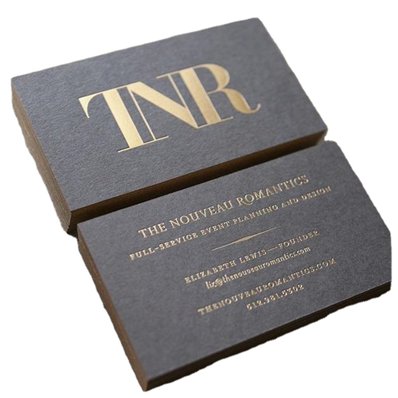 High Quality Gold Foil Stamping Business Card Printing Custom luxury gold foil business card printing with golden border / edge