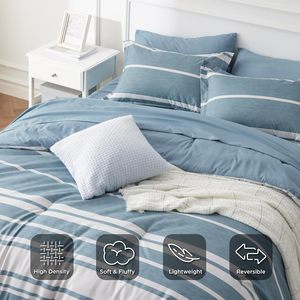 3 PC Queen Comforter Set Cooling <strong>and</strong> Warm Bed Set Charcoal <strong>Black</strong> Reversible <strong>Bedding</strong> for All Season Bed in a Bag for <strong>Bedding</strong> Set - Product Image 2