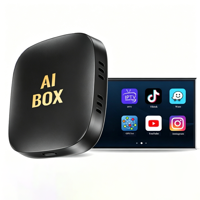 Hot Android 14 Car AI Box 4+64GB, Wireless CarPlay Adapter and Android Auto with Built-in YouTube and Netflix