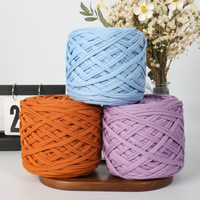 Süper Kalın Polyester Tişört İpliği Kalın Kumaş Şeridi DIY Tığ İşi Çanta El Örgüsü Battaniye Halı Ev Dekor Aksesuarları için