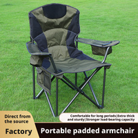 Chaise de camping pliante en tissu Oxford épaissi, chaise de plage portable avec dossier pour usage extérieur