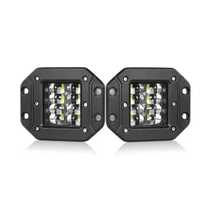 Süper parlak 9D 80W Led çalışma ışığı 12V 5 "sel sürüş ışın Led stroboskop ışık çubuğu 24V DRL kamyonlar için 4x4 ATV sis lambası