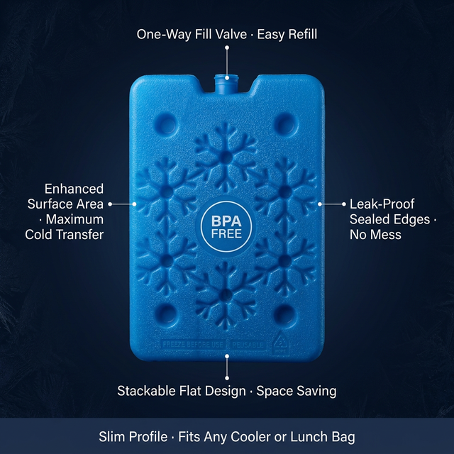 Reusable Ice Pack Slim Ice Box Custom Non-toxic PCM Food Safe Lunch Ice Packs Cooler Brick for Lunch Bags Promotional Gift Item