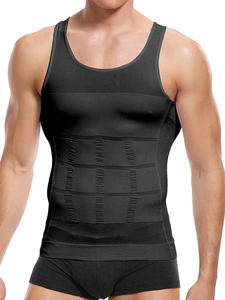En gros Débardeur de compression amincissant pour homme, sans manches, pour la gym et l'entraînement, gaine de maintien ventre et taille, pour gynécomastie - Product Image 4