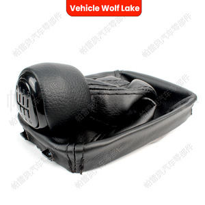 Poignée de levier de vitesse en cuir pour Saab 9-3 2003-12, 6 vitesses, design ergonomique avec rotule et cache-poussière - Product Image 3