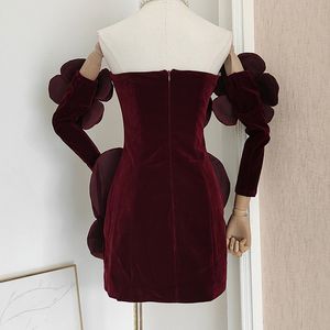 Abito senza spalline fiore di lusso luce per banchetti, autunno e inverno nuovo stile <span class=keywords><strong>Boutique</strong></span> abbigliamento donna all'ingrosso - Product Image 4