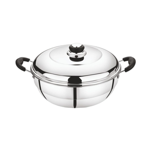 Olla de Cocina Moderna Neelkanth Exclusiva en Color Marfil con Tapa de Acero Inoxidable, Construcción Metálica Resistente para Cocinas de Gas e Inducción - Product Image 2