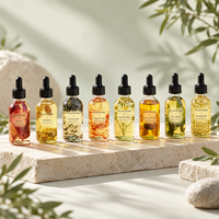 Huile essentielle 100% pure de rose, romarin, jasmin et lavande pour le visage et le corps, usage professionnel en salon, logo personnalisé, 30 ml, fleurs séchées, huile pour cuticules.