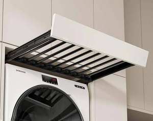 Porte-pantalons coulissant rétractable en alliage d'aluminium kaki, détachable, pour armoire profonde, quincaillerie - Product Image 6