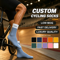 Chaussettes de cyclisme respirantes en coton pour hommes, personnalisables avec logo, pour le vélo, la route, l'entraînement et le sport, vente en gros