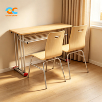 Fabricant direct d'usine, ensemble de bureau et chaise scolaire double ergonomique pliable et peu encombrant pour salle de classe