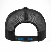 Gorras Trucker Personalizadas Para Hombre De 6 Paneles De Algodón Liso De Perfil Bajo Multicolor Negro