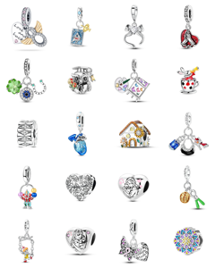 Ciondoli a forma di cuore con zirconi incastonati <span class=keywords><strong>in</strong></span> argento placcato <span class=keywords><strong>oro</strong></span> fai da te, accessori per bracciali unisex, tendenza INS, vendita all'ingrosso - Product Image 1