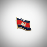 GREPAS GIFTS Épinglette drapeau du Cambodge de 1 pouce, épinglette patriotique mondiale pour chapeau
