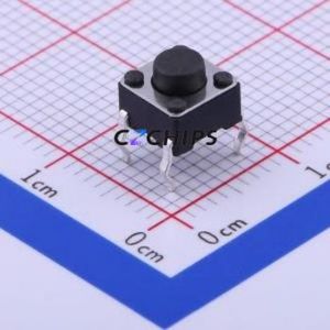TC-1102-C-C-B Tactile Switch Through hole Component THT-4P,6x6mm Switch Single Pole Single Throw Round Button 2.6N Through Hole - Product Image 1
