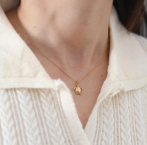 Collana da donna Jietao in acciaio inossidabile, ispirata al mare, impermeabile, anallergica, con animali marini: Cavalluccio marino, Polpo, Granchio, Tartaruga - Product Image 6