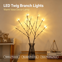 Guirlandes lumineuses LED flexibles romantiques à piles pour vase, chambre, Noël, maison, intérieur, rendez-vous, Saint-Valentin, lumières de Noël