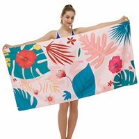 Professional Printing Sand Free Custom Logo Pink Microfiber Beach Towels