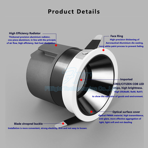 Les anti-éblouissement ronds commerciaux de 12w ont mené vers le bas les lumières réglables de tache <span class=keywords><strong>mini</strong></span> projecteurs d'intérieur - Product Image 2