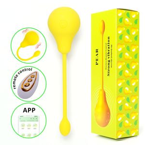 Fruit Appリモートワイヤレスコントロールストラップ付きバイブレーターGスポットクリトリス刺激装置パンティーバイブレーター愛卵セックスおもちゃ女性用 - Product Image 1