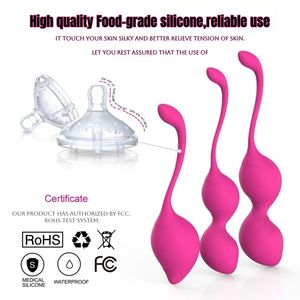 Palla vibrante Kegel per donne, allenatore del pavimento pelvico, palla <span class=keywords><strong>Ben</strong></span> <span class=keywords><strong>Wa</strong></span> in silicone, ricaricabile tramite USB, impermeabile IPX7 - Product Image 4