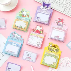 LINDA office supplies Cartoon cute kuromi My Melody notes book three-layer note group handbook message no stickiness