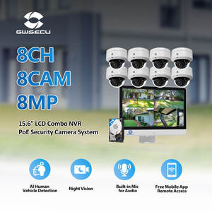 Système de caméra CCTV GWSECU 8 canaux, disque dur 2 To, kit NVR PoE 8MP, caméra IP dôme 4K, vision nocturne, système de surveillance pour la maison et les magasins - Product Image 6