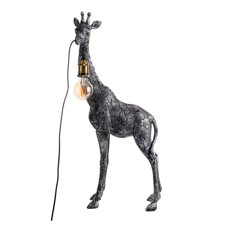 새로운 장식 머리맡 거실 램프 테이블 호텔 조명 램프 크리 에이 티브 골드 동물 기린 서 램프
