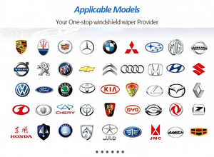 Escobillas Limpiaparabrisas de Repuesto YIKE, Escobillas de Goma Natural sin Estructura, Compatibles con el 99% de los Autos y SUVs, Adaptadores Multifuncionales <span class=keywords><strong>JAZZ</strong></span> - Product Image 6