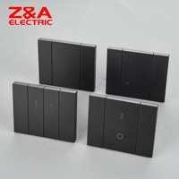 Interruptor Modular de Lujo Moderno Serie PH de Z&A Electric, 10A, 3 Tomas, Enchufe Schuko Alemán, Interruptor de Pared para Italia y Perú, Enchufe Europeo