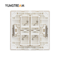 Quad Ports Cat5e Cat6 Utp 86 Type Plaque murale réseau avec module Rj45 Keystone Jacks