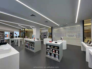 Artworld di động cửa hàng Hiển thị lịch thi đấu gỗ hiển thị truy cập bảng với thắp sáng Tủ lưu trữ cho điện thoại di động cửa hàng thiết kế nội thất - Product Image 2