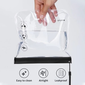 Equipaje transparente USO DE VIAJE impermeable <span class=keywords><strong>vuelo</strong></span> maquillaje impermeable para mujeres reutilizable seguridad del aeropuerto <span class=keywords><strong>neceser</strong></span> - Product Image 2