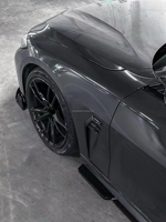 Nouveau kit de carrosserie en fibre de carbone sèche de style RA pour BMW série 4 G22 jupe à lèvres avant et becquet de diffuseur arrière