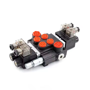 วาล์วควบคุมไฮดรอลิกแบบโซลินอยด์ P40 แบบแบ่งส่วน วาล์วควบคุมทิศทางแบบโมโนบล็อก 2 สปูล โซลินอยด์ P40 แบบกำหนดเอง - Product Image 3