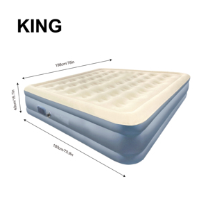 Colchón de aire de tamaño doble moderno plegable de inflado automático para una persona con bomba incorporada y diseño ergonómico - Product Image 6