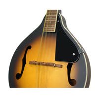 Starsun/OEM M30S Mandoline bleue à bords noirs, table en épicéa Sitka massif, dos et côtés en Sapele, touche en noyer, manche en érable, incrustation en celluloïd