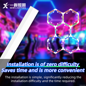 ไฟส่องสว่างสำหรับล้างรถแบบหกเหลี่ยม RGB พร้อมไฟส่องสว่างก่อนและหลัง ขนาด 8 ฟุต 16 ฟุต 110 โวลต์ ปลั๊กแบบ US เสียบใช้งานได้ทันที - Product Image 3