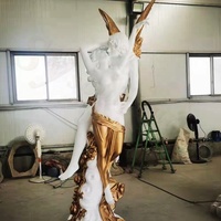 Estatua de fibra de vidrio para decoración de jardín, escultura de resina tallada a mano para amantes del Cupido desnudo, estilo griego antiguo, Eros