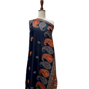 OEM ODM Custom Floral Jamawar <b>Shawl</b> Jacquard Weave Skin-Friendly Breathable Elegant Soft Lightweight Traditional Fashion Bulk - Product Image 1