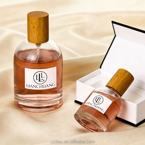 <span class=keywords><strong>Vente</strong></span> flash : flacon de parfum rond en verre de 50 ml, col <span class=keywords><strong>à</strong></span> sertir avec bouchon en bois, boîte cadeau exquise, récipient <span class=keywords><strong>cosmétique</strong></span> vide de qualité supérieure - Product Image 2