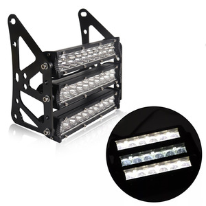 MT0018 ไฟหน้ารถจักรยานยนต์สามชั้น LED ไฟทำงาน 50000 ชั่วโมงขายึดอะลูมิเนียมสำหรับรถบรรทุกออฟโรดใช้ - Product Image 2